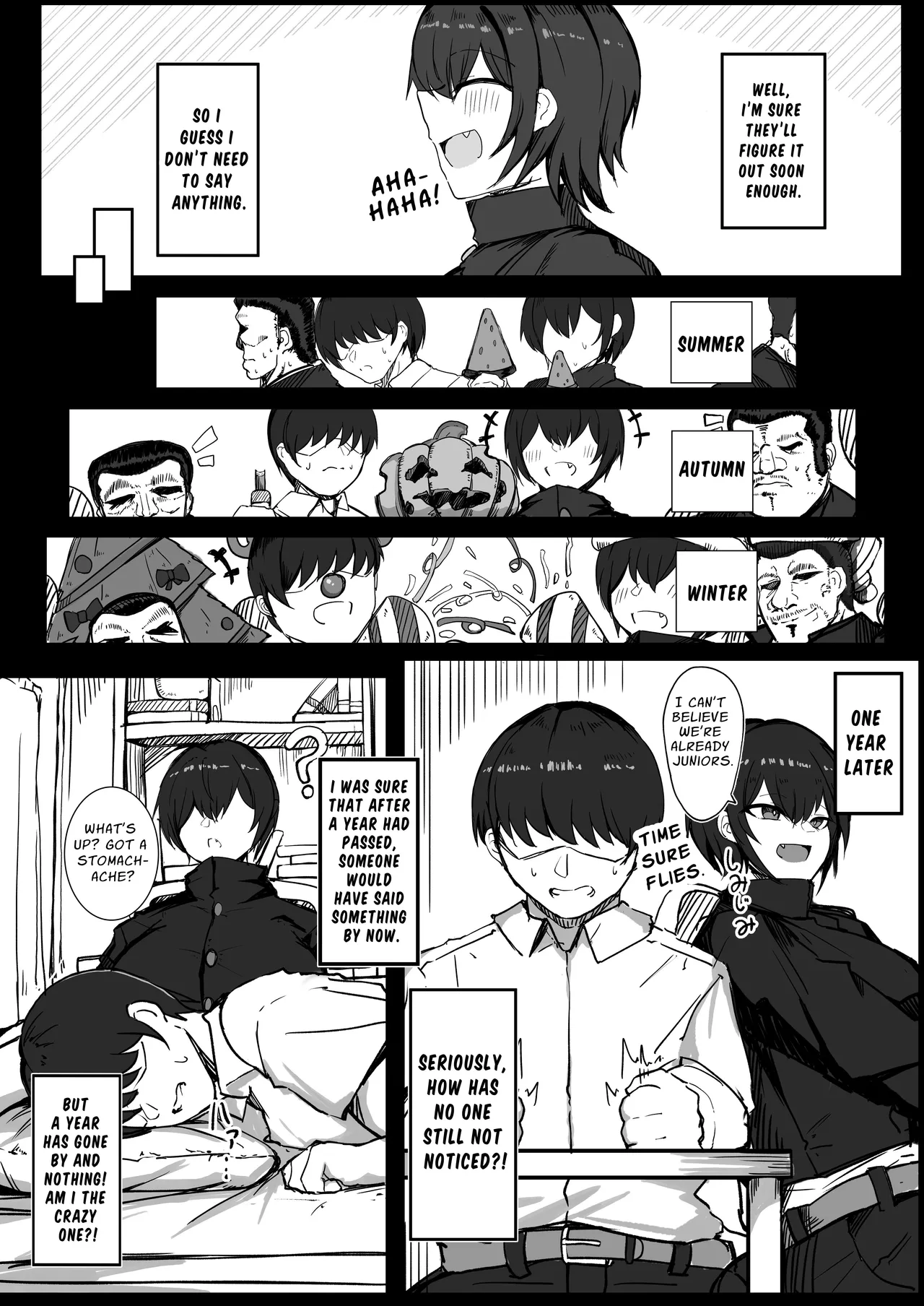Hentai Manga Comic-Busty Crossdressing Woman gets Horny for Sex in the Shared Room of a Male Dormitory-Read-4